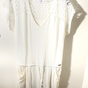 Calvin Klein White With Pockets Dress (Medium/Small)